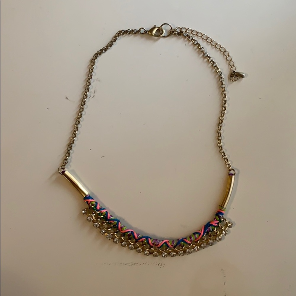 Crystal and String Accent Necklace